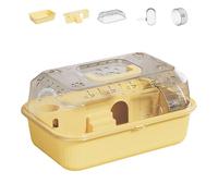 CAZSTYK Cage spacieuse à double étage pour hamster - Matériaux transparents pour une construction facile et légère - Maison sûre pour hamster