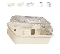 CAZSTYK Cage spacieuse à double étage pour hamster - Matériaux transparents pour une construction facile et légère - Maison sûre pour hamster