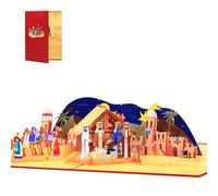 CAZSTYK Carte 3D pliable maisons de Noël, carte surprise | Carte postale de cadeaux faits à la main pour Invitation à une fête, carte de scène de maisons 3D sur le thème de