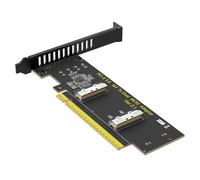 CAZSTYK Carte convertisseur PCIe 5.0 X16 vers double MCIOs 8I pour SSD et applications EGPU OCuLink
