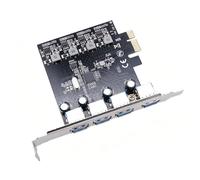 CAZSTYK Carte d'extension PCIE USB3.0 à 4 ports pour ordinateurs de bureau, synchronisation rapide des données, accessoires de connexion multi-périphériques, PCIe vers USB Link