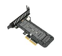 CAZSTYK Carte d'extension PCIe5.0 NVMe vers PCIeX4 - Double bande passante pour des mises à niveau rapides de stockage dans les jeux vidéo NVME vers PCIe
