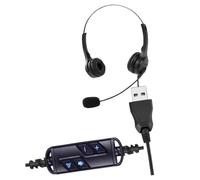 CAZSTYK Casque USB antibruit avec coussinets en mousse à mémoire de forme - Large compatibilité avec les casques de centre d'appel d'ordinateur portable
