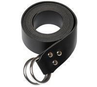 CAZSTYK Ceinture médiévale vintage pour homme et femme - Costume de cosplay - Double anneau - Boucle - Accessoires de fête, Noir , As detailed discription