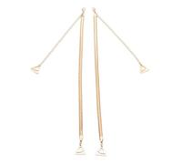 CAZSTYK Chaînes d'épaule invisibles en métal pour soutien-gorge - Bretelles de rechange réglables pour lingerie de mariée, hauts, robes et sous-vêtements, doré, taille unique