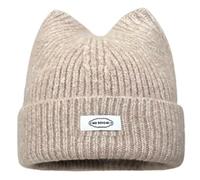CAZSTYK Chapeau coupe-vent en tricot avec oreilles de chat pour adultes, pour étudiants, cyclisme, ski, joli chapeau d'hiver froid pour couple, kaki clair, 5-6