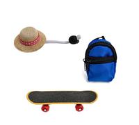 CAZSTYK Chapeau de paille réglable pour petits animaux de compagnie, planche à roulettes, accessoires de costume de marionnette, équipement pour petits animaux