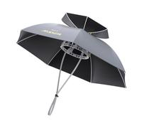 CAZSTYK Chapeau de protection extérieur portable pour les | Casquette de parapluie de pêche avec mentonnière, coque ABS à large bord, activité de jardin