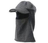 CAZSTYK Chapeau de trappeur d'hiver confortable avec cache-oreilles et protège-cou, design coupe-vent, chaud pour adulte, gris, taille unique