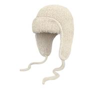 CAZSTYK Chapeau de trappeur douillet doublé de polaire avec cache-oreilles coupe-vent pour sports d'hiver unisexe par temps froid, beige, taille unique