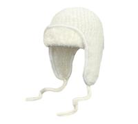CAZSTYK Chapeau de trappeur douillet doublé de polaire avec cache-oreilles coupe-vent pour sports d'hiver unisexe par temps froid, blanc, taille unique
