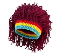 CAZSTYK Chapeau d'épilation entrelacé pour adultes et enfants Sports de plein air Usage quotidien Unisexe Humour pour adultes, bordeaux, Taille unique