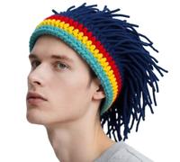 CAZSTYK Chapeau d'épilation entrelacé pour adultes et enfants Sports de plein air Usage quotidien Unisexe Humour pour adultes, bleu, Taille unique