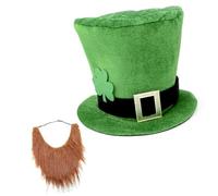 CAZSTYK Chapeau haut-de-forme tendance Homburg vert pour petit ami, chapeau unisexe à large bord pour rassemblements, accessoires photo, chapeau de leprechaun pour fille, enfants, femmes, b, Taille