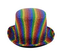 CAZSTYK Chapeau panama arc-en-ciel pour femme - Costume de vacances - Bandeau décoratif