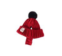 CAZSTYK Chapeau tricoté pour chien avec trous d'oreille - Coupe-vent - Pour temps froid - Pour petits animaux de compagnie