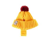 CAZSTYK Chapeau tricoté pour chien avec trous d'oreille - Coupe-vent - Pour temps froid - Pour petits animaux de compagnie