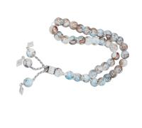 CAZSTYK Chapelet de prière bouddhiste confortable et léger en résine - 33 perles - Bijoux spirituels pour rituels de pleine conscience - Accessoire religieux - Perles en verre, taille unique, Comme