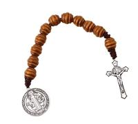 CAZSTYK Chapelet portable unisexe avec crucifix et médailles Benoît Prise en main confortable Accessoire de poignet Chapelet de dévotion, One Size, Comme décrit, Comme décrit.