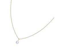 CAZSTYK Collier Blossoms avec détails de perles d'imitation, chaîne en cuivre robuste pour collier décontracté ou formel avec pétales de fleurs, collier léger et fausses perles, One Size, Comme décrit