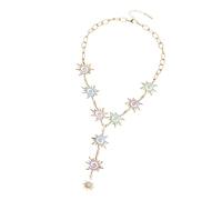 CAZSTYK Collier délicat sur le thème des fleurs en acier inoxydable pour un usage quotidien, One Size, Métal, Pas de pierre précieuse