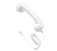 CAZSTYK Combiné de téléphone rétro de type C pour téléphones portables Plug and Play avec cordon haut-parleurs et prise en main ergonomique pour la maison et l'extérieur