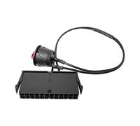 CAZSTYK Commutateur d'alimentation 24 broches LED rouge On/Off Bridge Câble adaptateur 35 cm pour boîtier d'exploitation minière ouvert