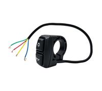 CAZSTYK Commutateurs de Commande de Guidon de vélo liés par câble | Unité de phare à klaxon 2 en 1, boîtier ABS monté sur pince pour des dispositions de cockpit propres pendant