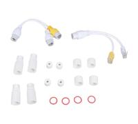CAZSTYK Connecteur de câblage réseau 2 en 1 Connecteur RJ45 à installer à double usage Séparateur d'alimentation sur Ethernet Répartiteur d'alimentation sur Ethernet pour caméra de sécurité Adaptateur