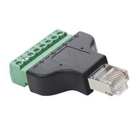 CAZSTYK Connecteurs adaptateurs RJ45 vers 8 broches avec vis de fixation pour une connexion réseau stable sans outil de sertissage. Convertisseur de terminal nécessaire