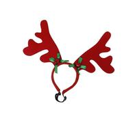 CAZSTYK Couvre-chef doux et réglable sur le thème des rennes pour animaux de compagnie, décoration de Noël pour fêtes, événements, accessoires photo, rennes en peluche, oreilles de chien