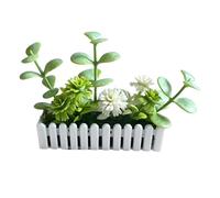 CAZSTYK Décoration de scène de Jardin Miniature avec Fleurs, Green | Fleur artificielle, échelle 1 / 12, facile à Placer, figurine modèle pour maison de poupée, cour, modèle de,