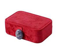 CAZSTYK Élégante boîte à bijoux de voyage avec doublure en velours - Organiseur compact et portable pour femme - Rangement de boucles d'oreilles, colliers, bagues - Élégant présentoir à bijoux