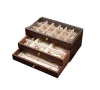 CAZSTYK Élégante boîte à bijoux en bois adaptée pour la décoration de la maison, un usage quotidien, boîte de rangement à bijoux en bois, petite conception avec fermeture, organiseurs de présentation