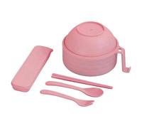 CAZSTYK Ensemble complet de ramen pour micro-ondes comprenant un couvercle de bol, une passoire, des ustensiles, une cuillère, des baguettes, une fourchette pour les repas