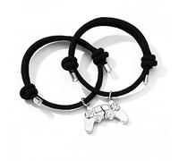 CAZSTYK Ensemble de bracelets pour couple avec manettes de jeu - Bijoux cadeaux BBF - Attraction mutuelle - 1 paire
