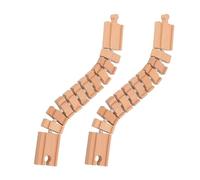 CAZSTYK Ensemble de connecteurs de Voie ferrée en Bois, Deformed, A | Connecteur de voie ferrée en bois naturel, éducatif sûr pour les activités d ' apprentissage préscolaire, jeu