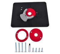 CAZSTYK Ensemble de plaques d'insertion universelles pour table de défonceuse avec trous pré-percés Installation rapide Convient pour plusieurs modèles de toupie de remplacement de table de toupie