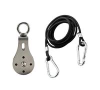 CAZSTYK Ensemble de poulies de gymnastique rainurées en U avec corde résistante à l'usure de 2 m, poulies de fitness, accessoire pour levage à la maison roue silencieuse