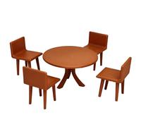 CAZSTYK Ensemble de table et chaises miniatures à l'échelle 1 : 18 pour maisons de poupée, accessoires et présentoirs de modèles, ensemble de table et de chaises miniatures