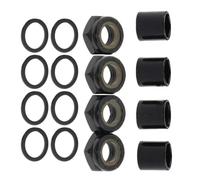 CAZSTYK Ensemble d'écrous de skateboard pour essieux de camion, rondelles d'espacement, kit de réparation pour longboards, rondelle de vitesse, écrou de roulement de skateboard et rondelle de camion