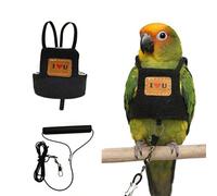 CAZSTYK Ensemble harnais et laisse pour perroquets doux pour une aventure en plein air en toute sécurité - Confortable et facile à porter - Gilet d'entraînement pour oiseaux et oiseaux
