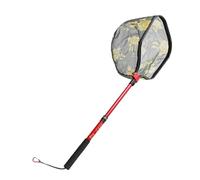 CAZSTYK Épuisette permanente en fibre de verre mettant en évidence le plan de pliage et contre le glissement, poignée extensible pour tout le monde, conditions de pêche, leurre d'épuisette