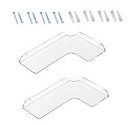 CAZSTYK Étagère d'angle murale en acrylique au design élégant pour une solution de rangement esthétique dans la salle de bain, la cuisine, le salon, la salle de bain, le support de rangement mural