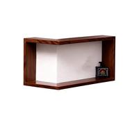 CAZSTYK Étagère murale d'angle à 90 degrés en bois robuste pour livres, plantes, photos, décoration