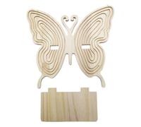 CAZSTYK Étagère murale en bois de pin fabriquée à la main avec support de pot de fleurs en forme de papillon pour petit espace