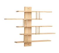 CAZSTYK Étagère murale en bois pour exposer des poupées et des figurines Solution de rangement avec esthétique naturelle à plusieurs niveaux