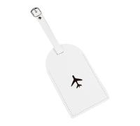 CAZSTYK Étiquettes de protection de la vie privée en cuir synthétique pour valise, bagage de voyage en cuir synthétique, bagages de croisière, femmes et hommes pour valise, blanc, Beauté de masse