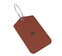 CAZSTYK Étiquettes de voyage en cuir PU avec planches en acier, sac de voyage, bagage avec sac en cuir PU en acier, valise pratique, marron, Beauté de masse