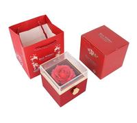 CAZSTYK Étui à bijoux robuste en acrylique facile à utiliser au quotidien pour la Saint-Valentin, avec compartiments transparents, accès facile